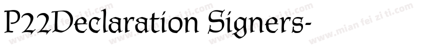 P22Declaration Signers字体转换